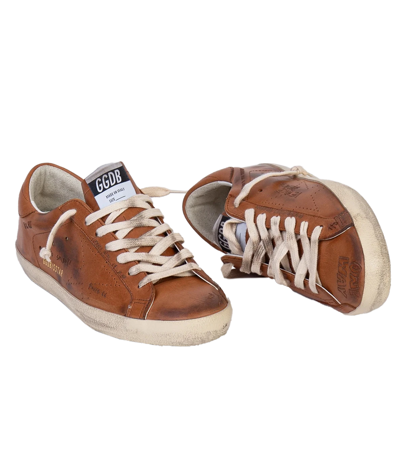Super Star Sneaker in Brown Leather