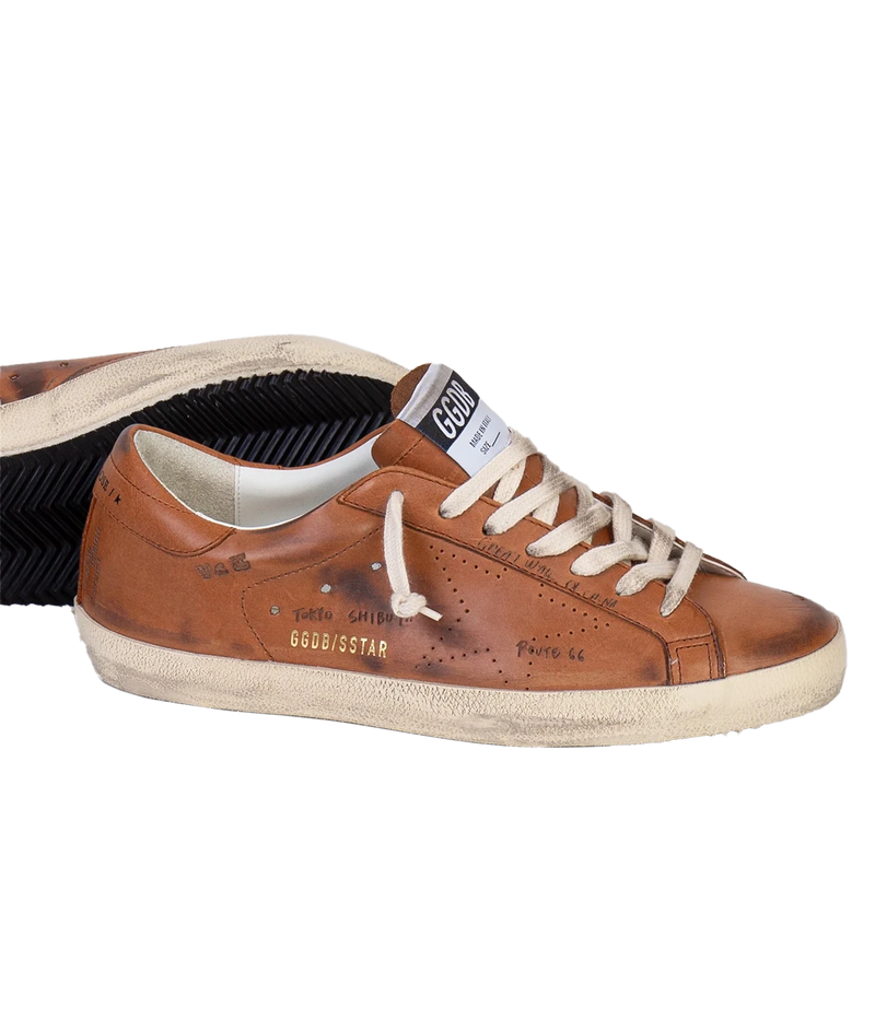 Super Star Sneaker in Brown Leather