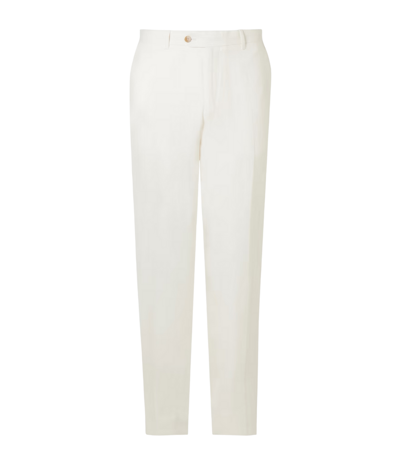 Affonso Tailored Linen Trousers in Ivory