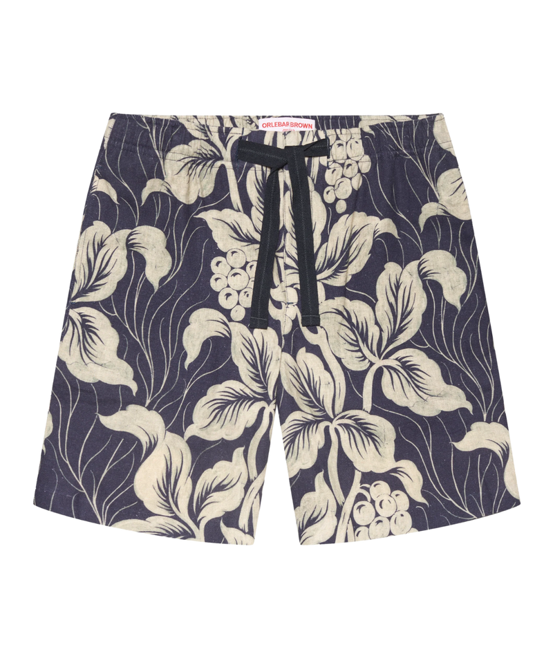 Alex Linen Short in Night Iris