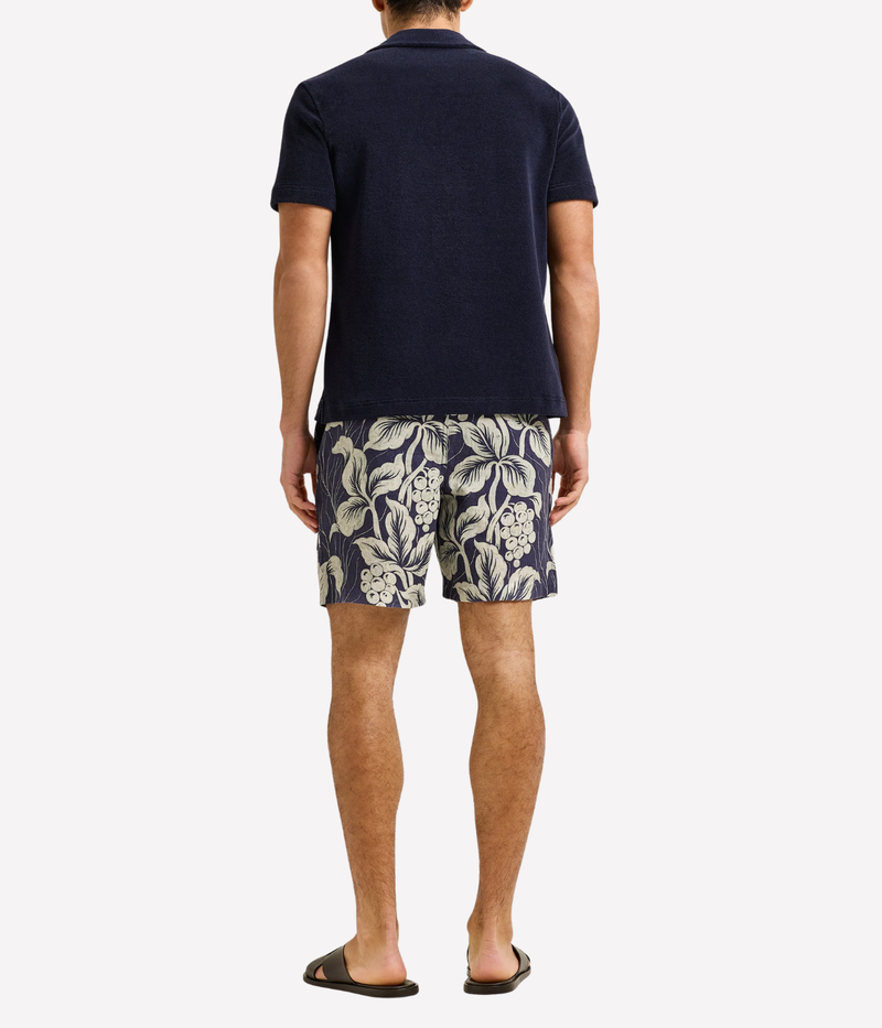 Alex Linen Short in Night Iris