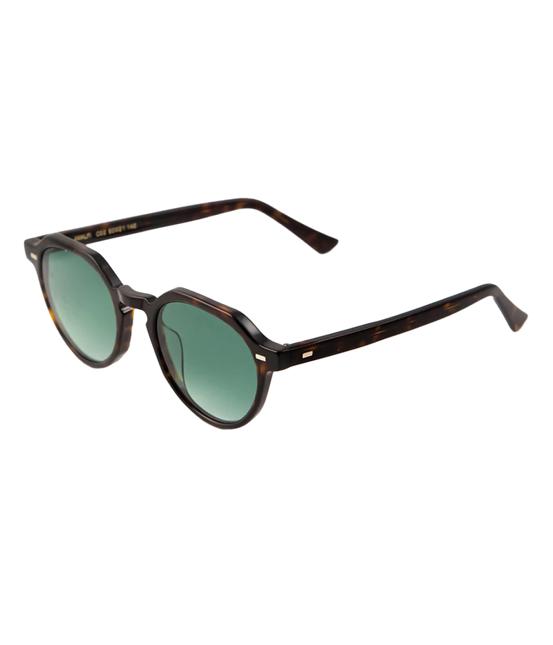 Handcrafted in Italy, Viveur sunglasses feature bold, vintage-inspired frames made from Mazzucchelli acetate, 2-base lenses with anti-reflective treatment, and 100% UV protection.