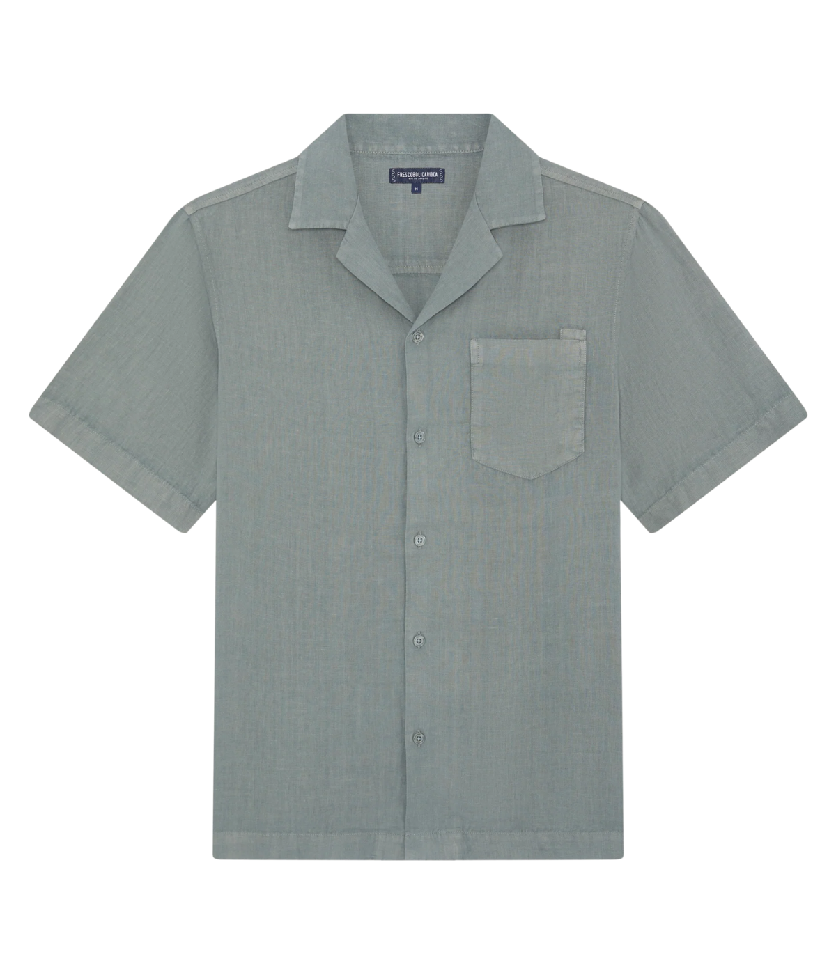 Angelo Linen Short Sleeve Shirt in Coastal Blue