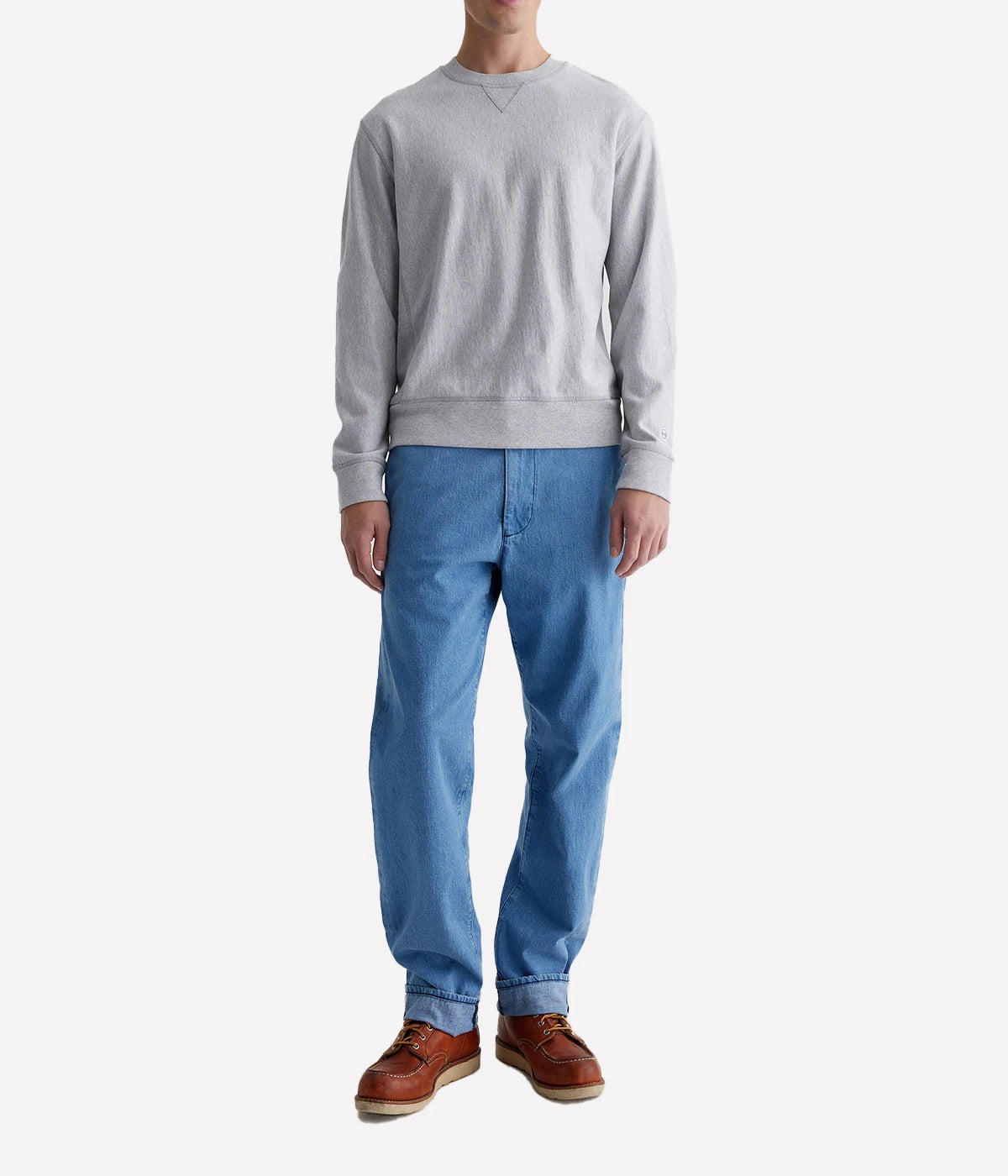 Arc Panelled Sweatshirt with a relaxed fit, ribbed side panels, and overlock stitching, crafted from premium cotton terry for all-day comfort.