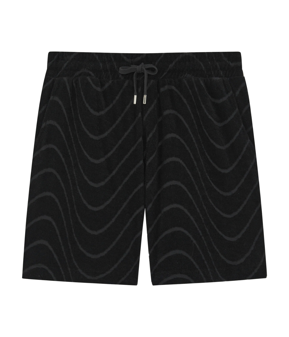 Augusto Cotton Blend Jacquard Short in Black