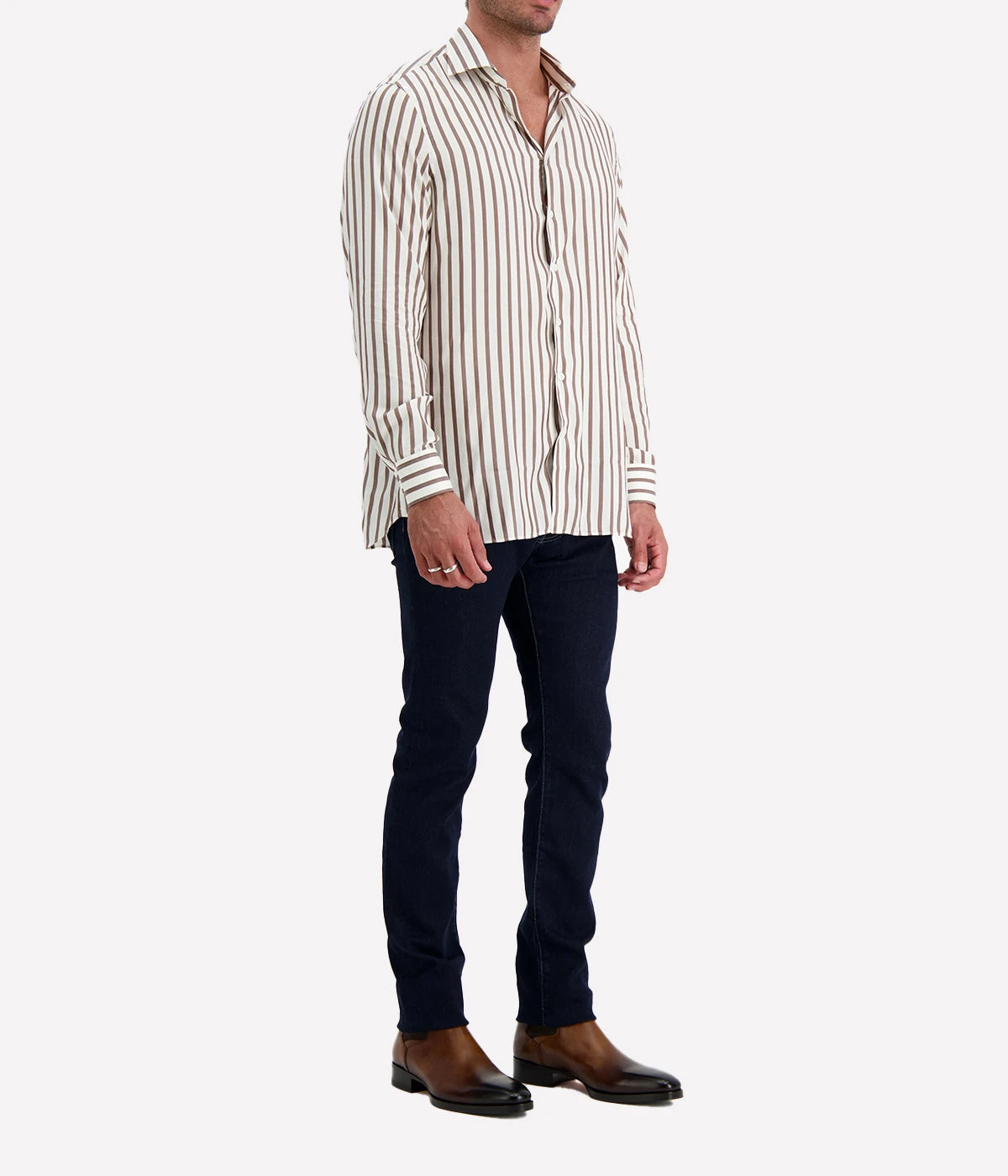 Alvaro Shirt in Rust Stripe