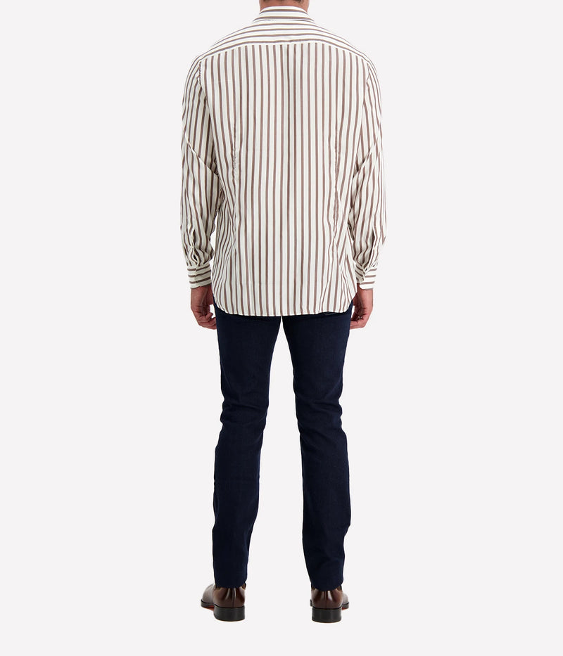 Alvaro Shirt in Rust Stripe