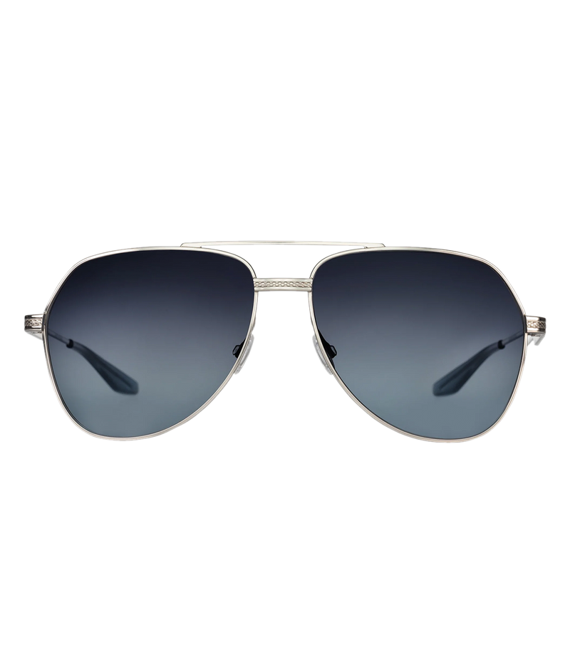 Avtak Titanium Sunglasses in Silver & Blue