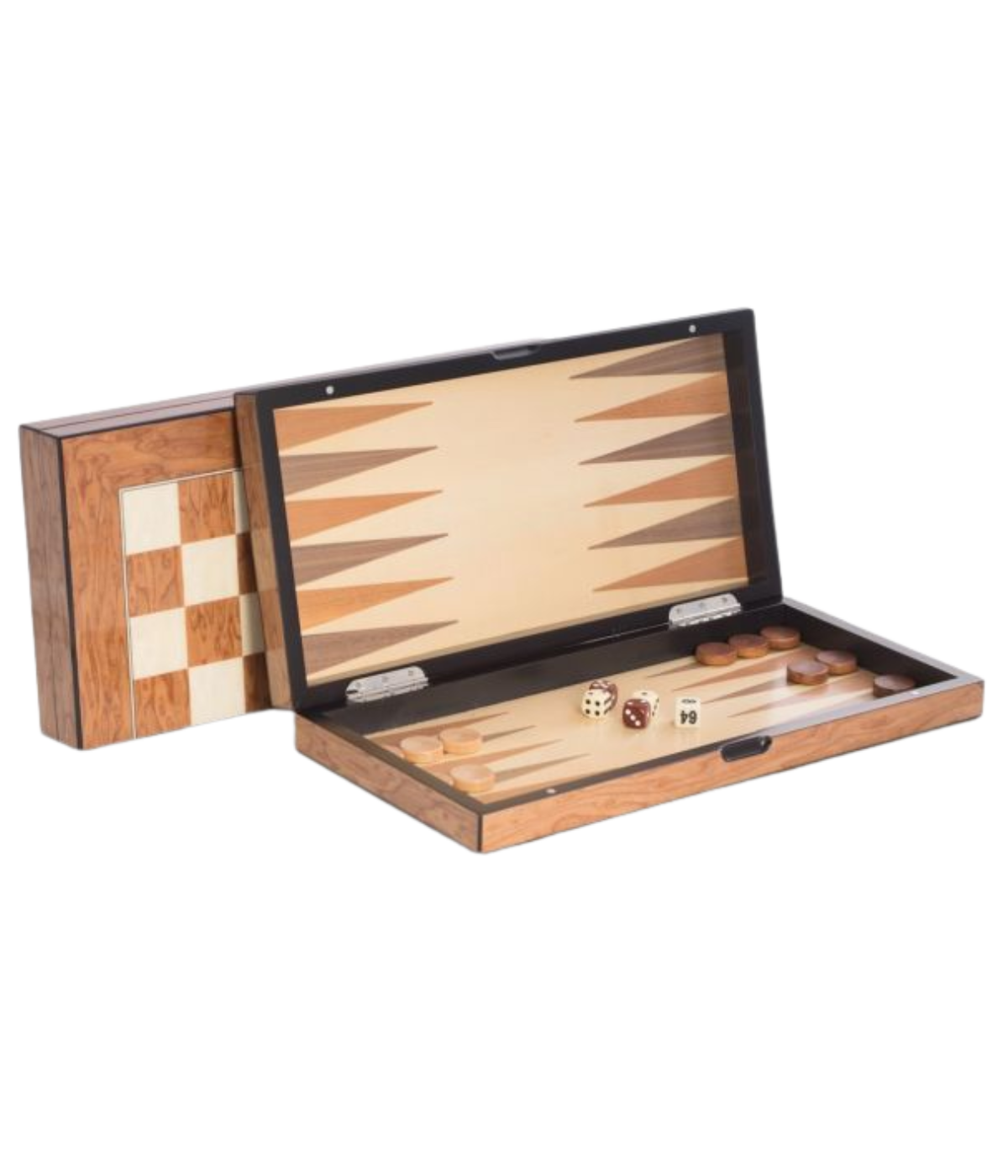 Backgammon & Chess Set in Brown