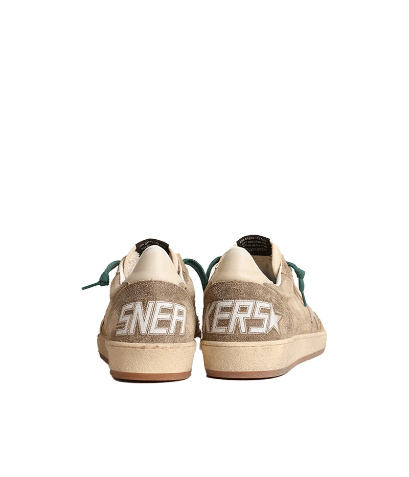 Ball Star Leather Sneaker in Brown, Butter & Silver
