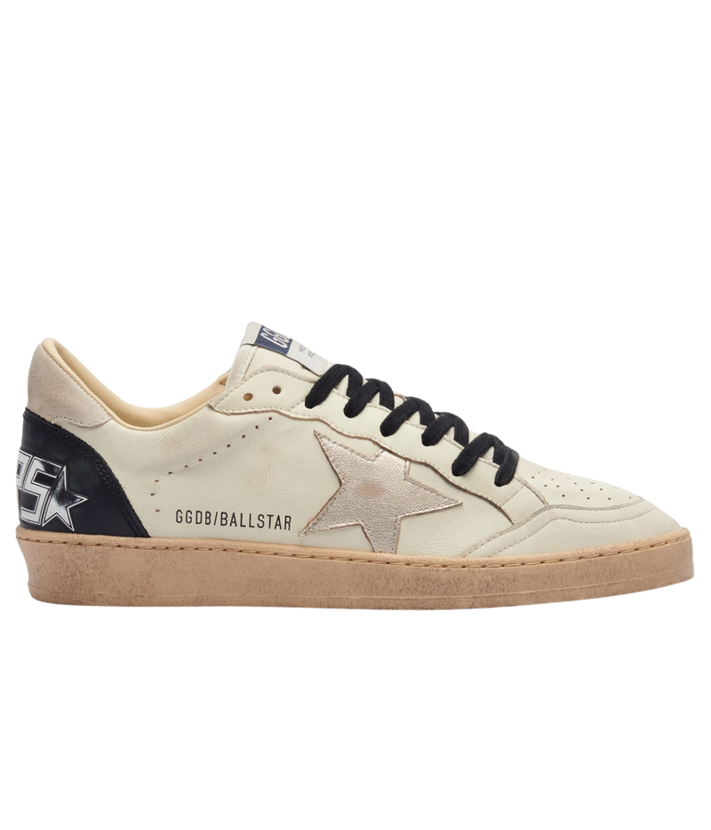 Ball Star Sneaker In White/Beige/Platinum/Black