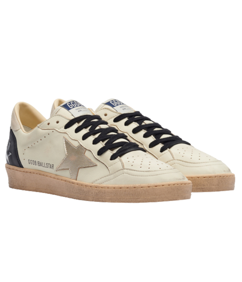 Ball Star Sneaker In White/Beige/Platinum/Black