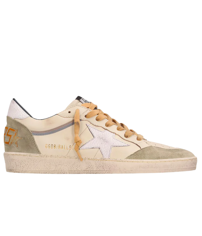 Ball Star Sneaker In White/Nut Green
