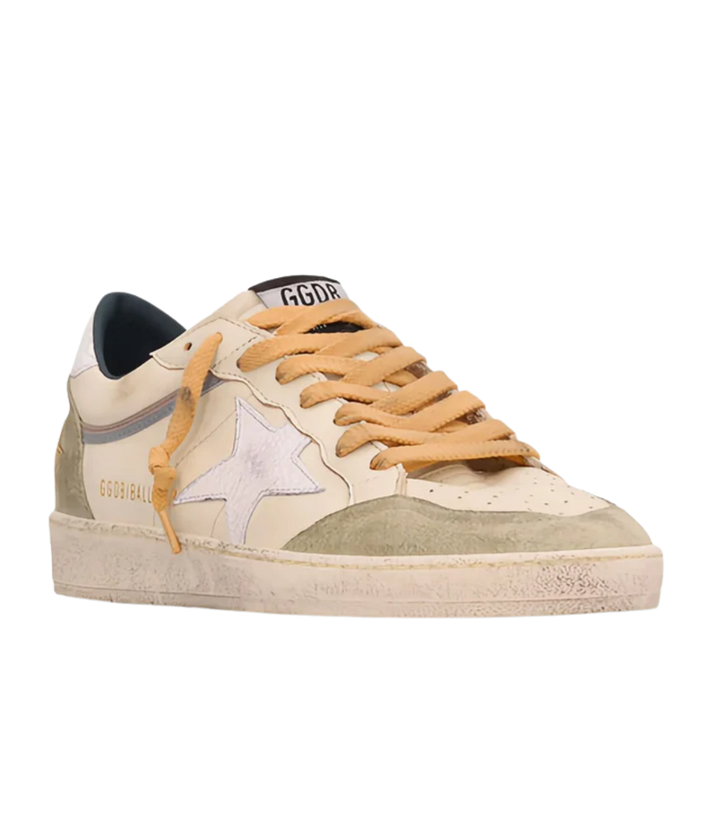 Ball Star Sneaker In White/Nut Green