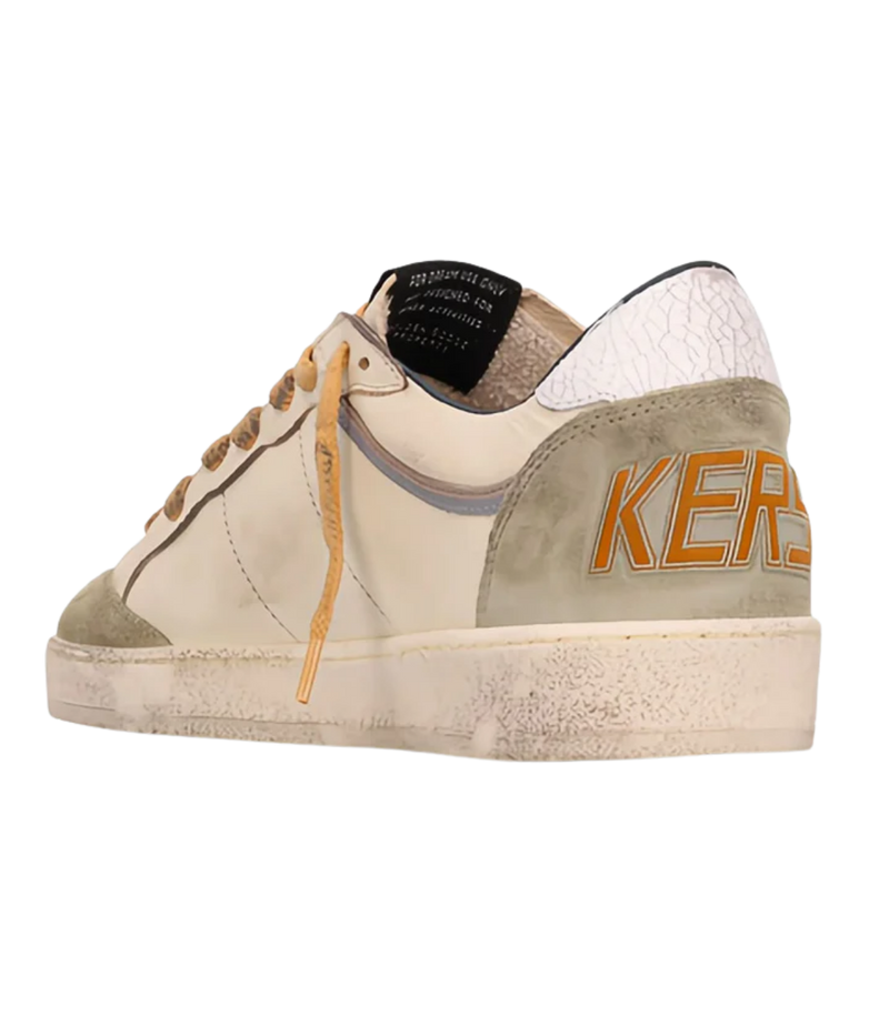 Ball Star Sneaker In White/Nut Green