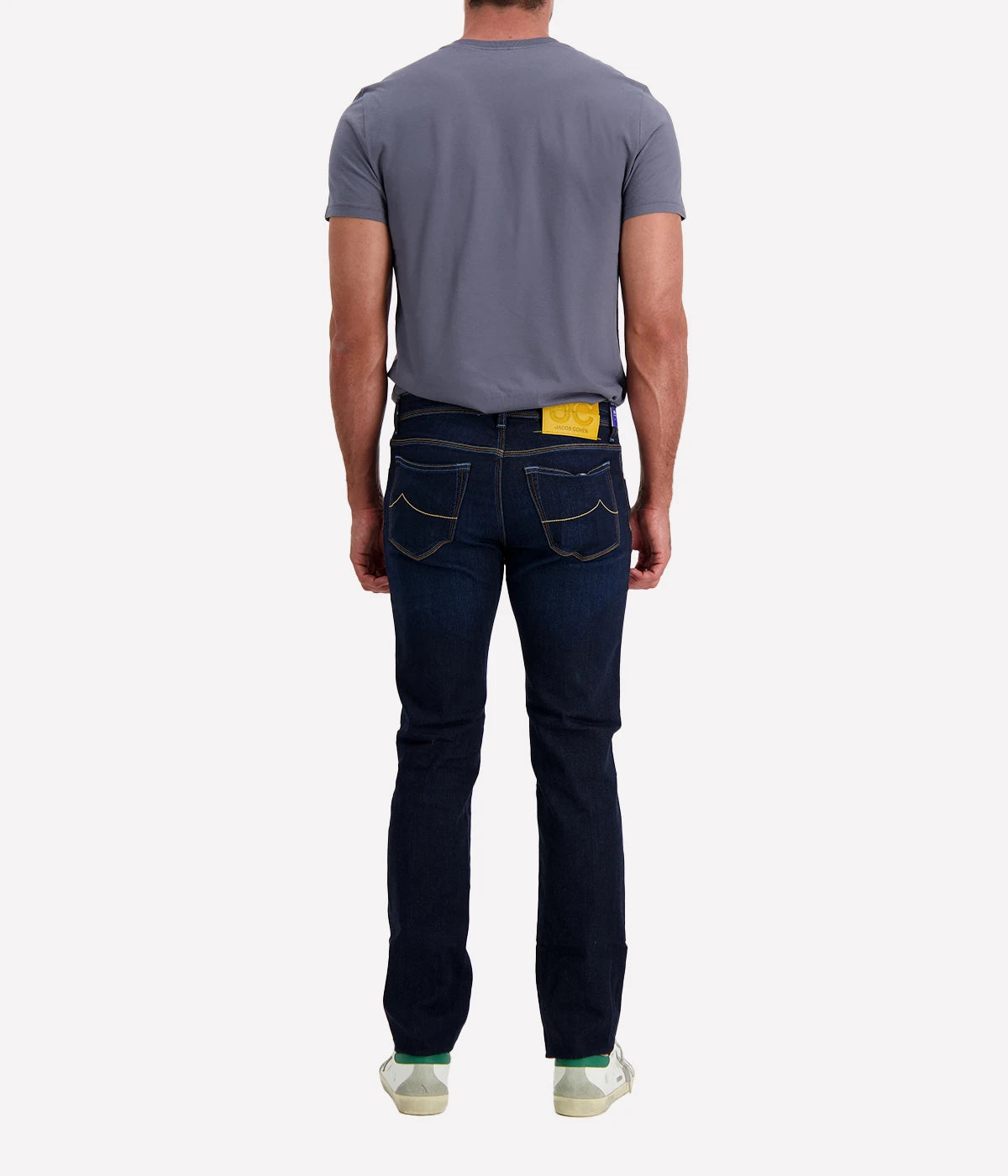 Bard Slim Fit Jean in Dark Blue & Yellow