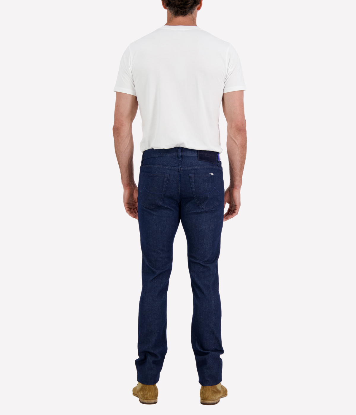 Bard 5 Pkt Slim Fit in 100D Dark Blue Suede Patch