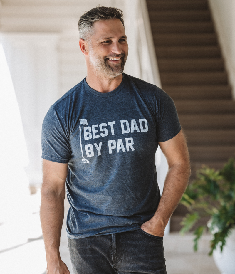 Best Dad By Par Tee in Navy