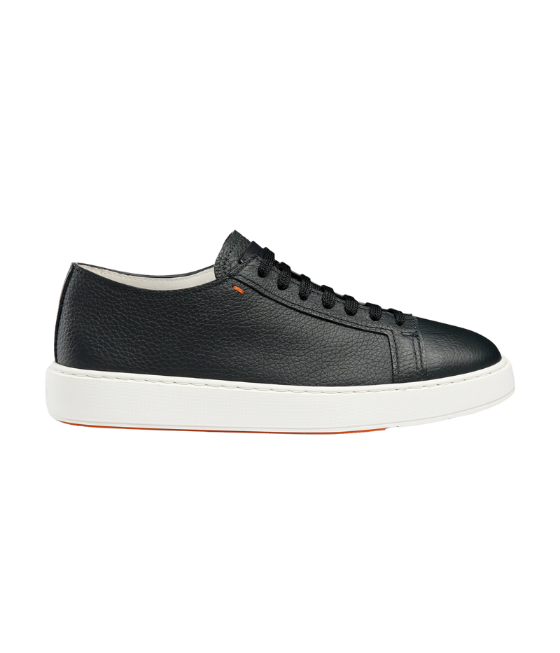 Tumbled Leather Sneaker in Blue