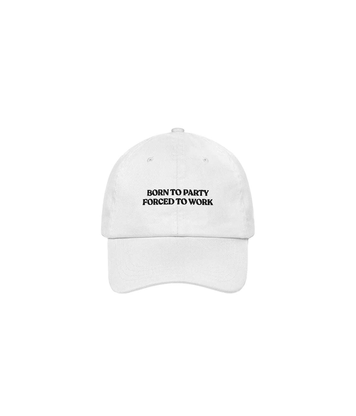 Born To Party Cap in White