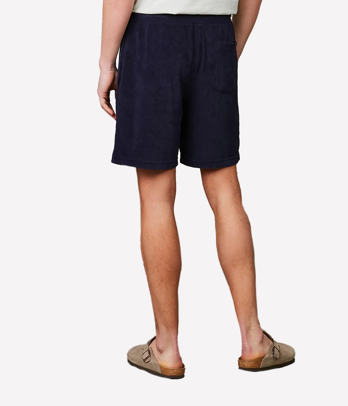Bouclette Bermuda Shorts in Navy
