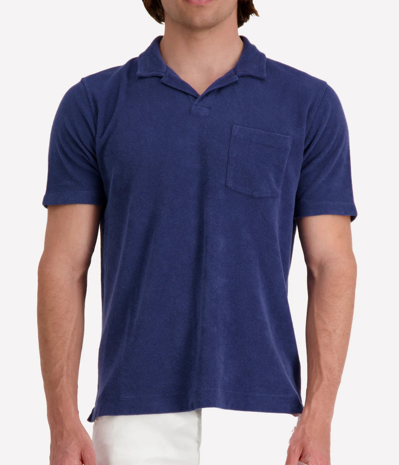 Bouclette Polo in Petrol Blue