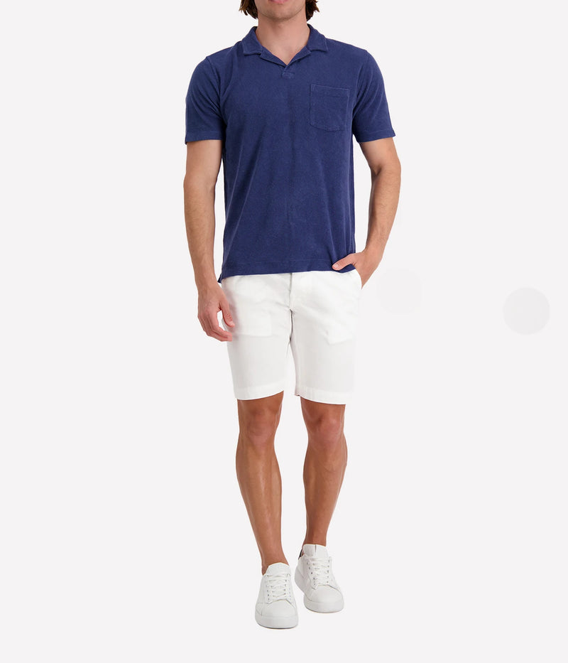 Bouclette Polo in Petrol Blue