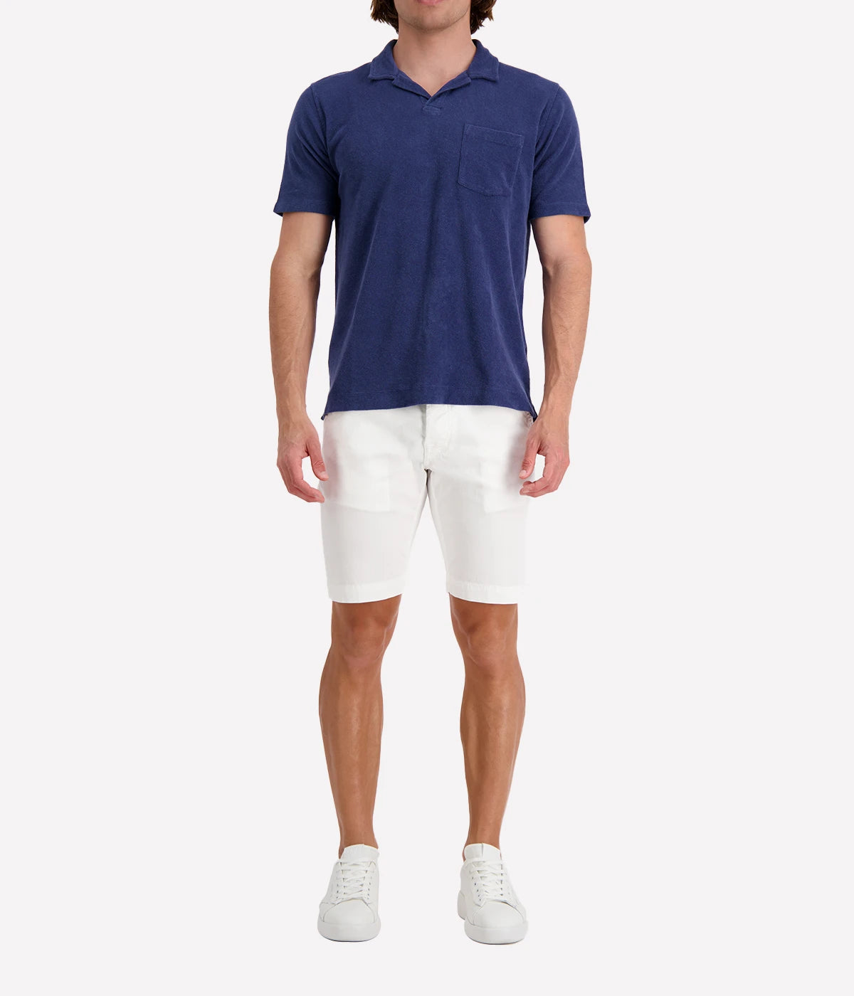 Bouclette Polo in Petrol Blue