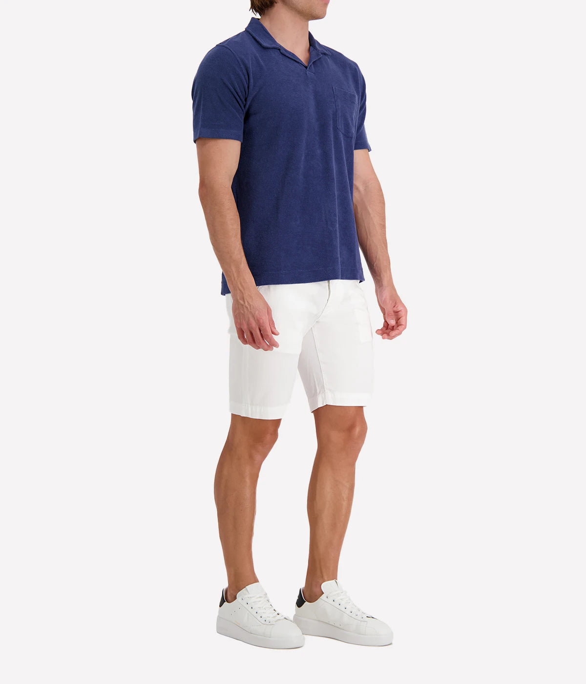Bouclette Polo in Petrol Blue