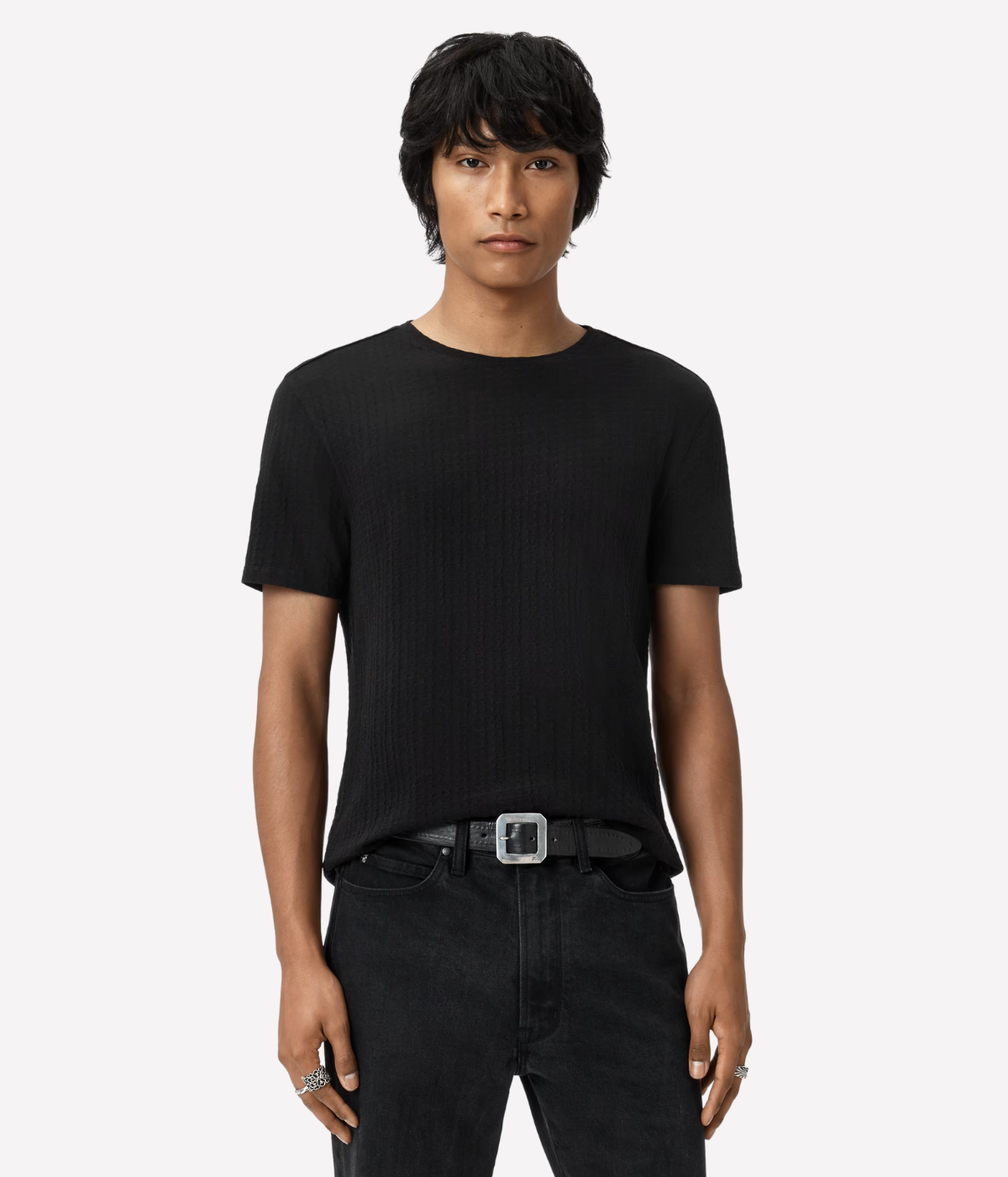 Brasse Short Sleeve Crew Tee in Black