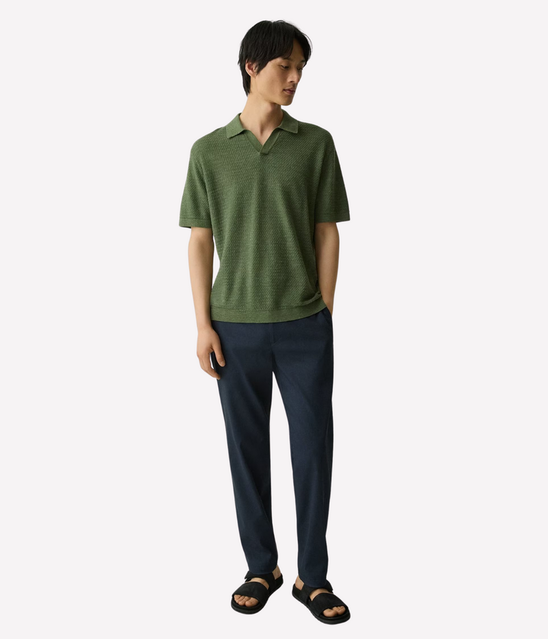Brenan Knitted Polo in Orchard
