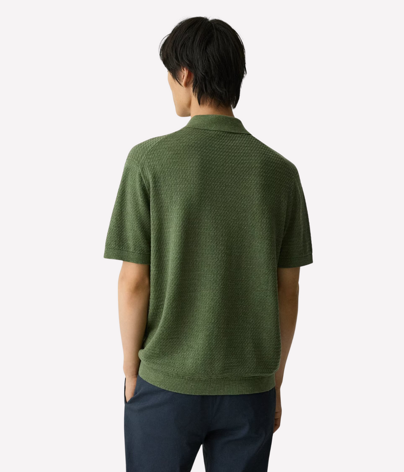 Brenan Knitted Polo in Orchard