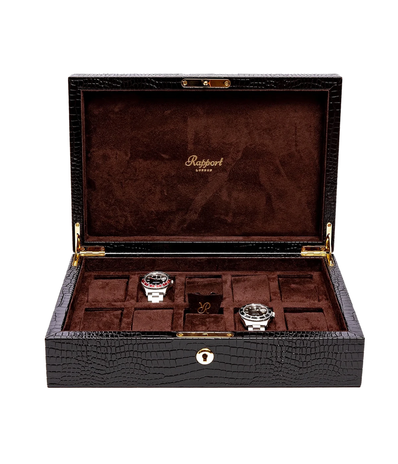 Brompton Ten Watch Box in Brown Leather