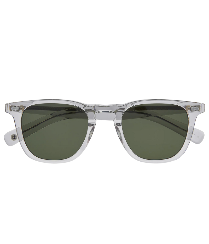 GLCO Brooks anniversary edition sunglasses with a thick acetate frame, Pure G15 glass lenses, and signature detailing for a refined, vintage-inspired look.