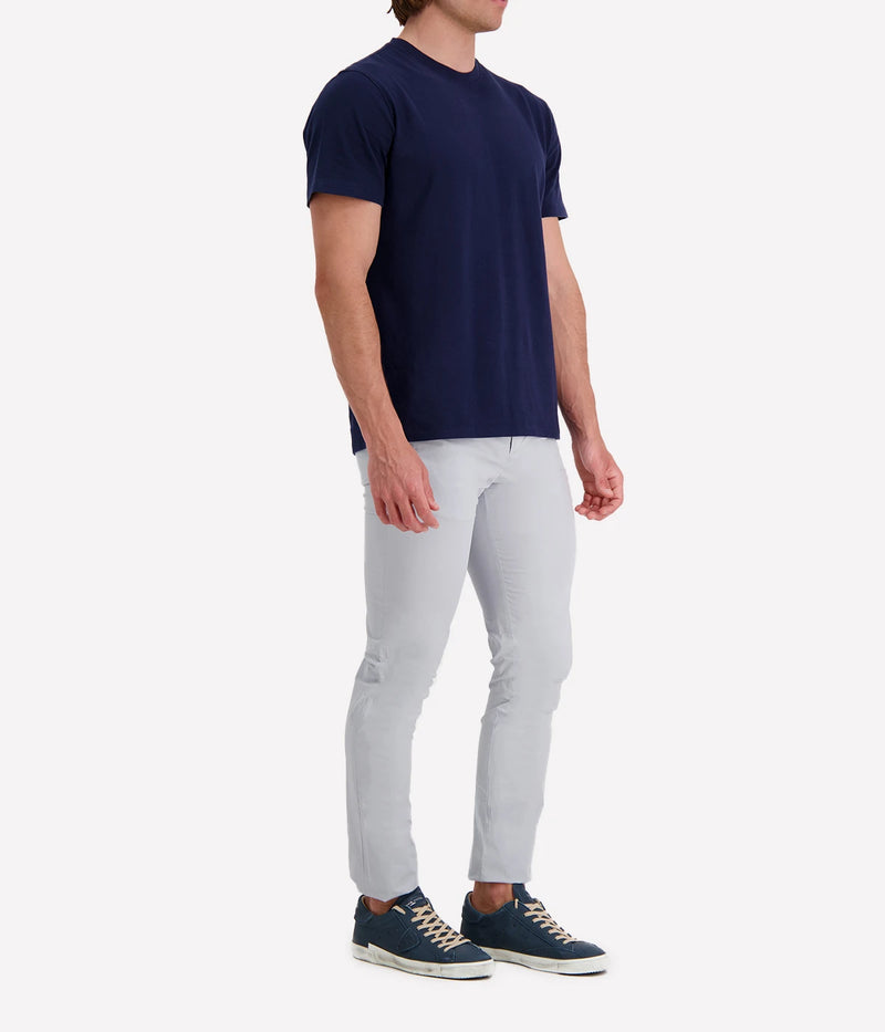 AG Jeans Bryce Crew in Deep Navy – Angled Front View Cotton Crew Neck T-Shirt