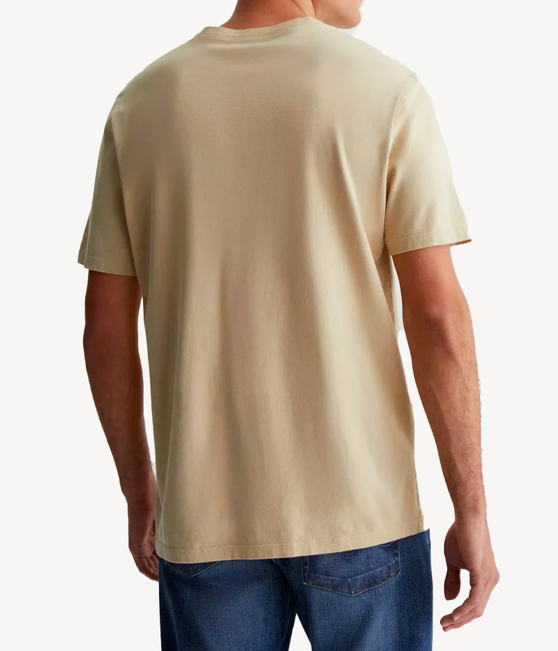 Rear view of the AG Bryce Crew Neck T-Shirt, highlighting its simple, minimalist design with a straight hem and a relaxed silhouette.