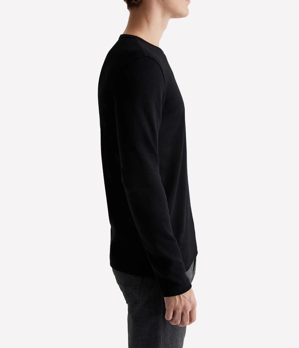 Bryce Long Sleeve Crew in True Black