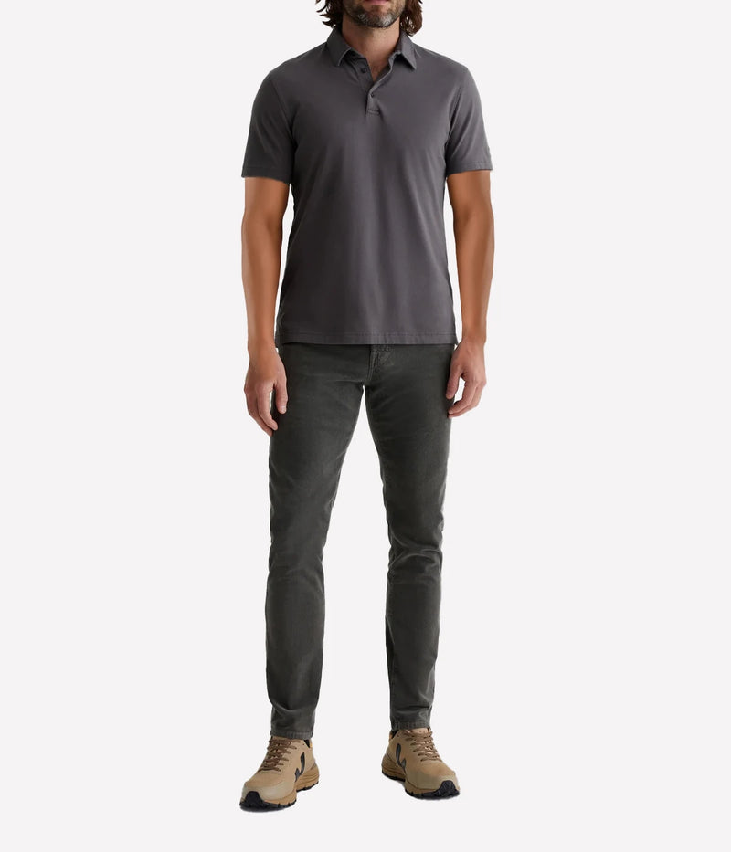 A modern take on the classic polo shirt that provides the comfort and wash and wear ease of a t-shirt. An easy addition in a sleek shade of grey to your summer outfit. 