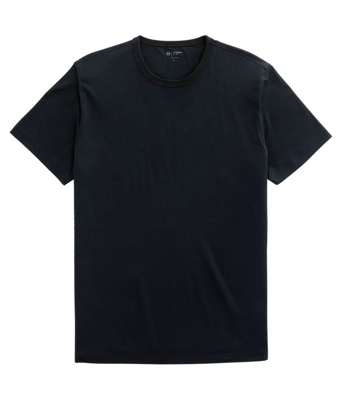 A flat-lay view of the AG Bryce Crew Neck T-Shirt, highlighting its short sleeves, classic crew neck, and clean silhouette in 100% cotton fabric.