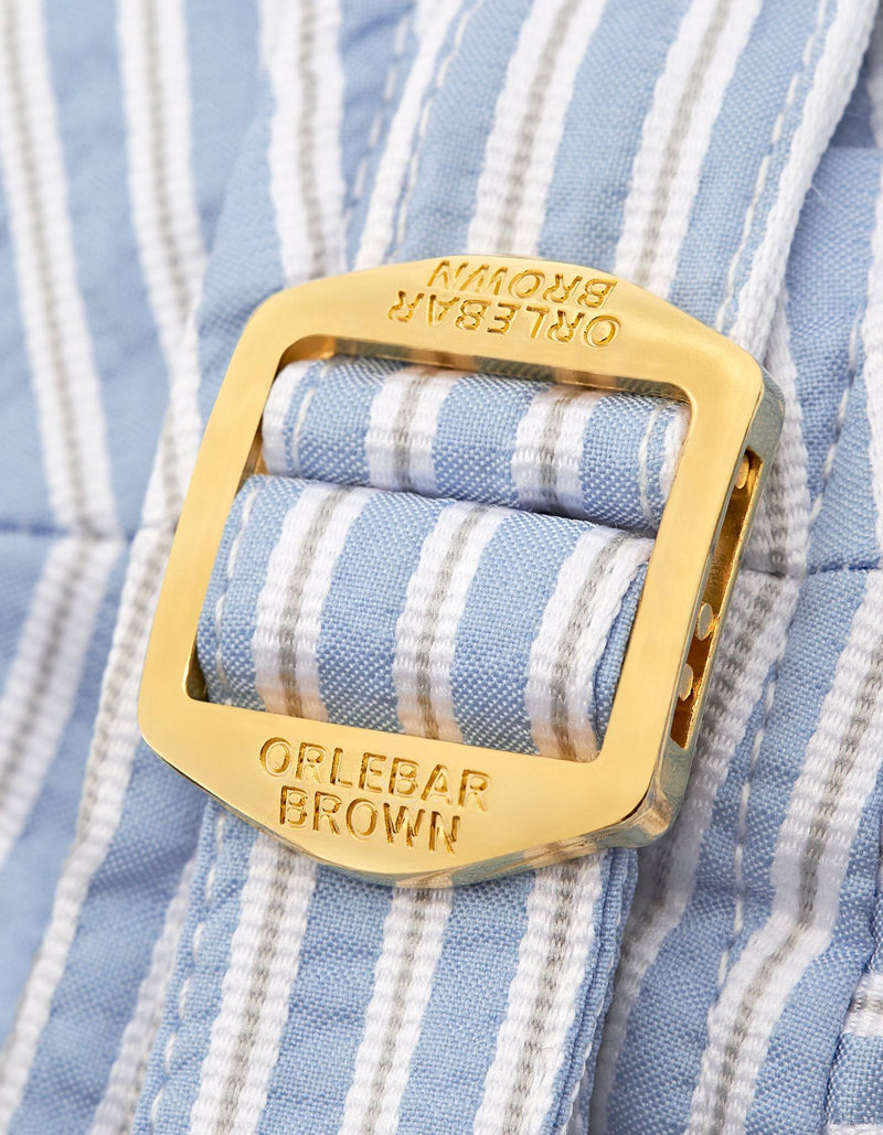 Bulldog Classic Stripe Boardshort in White Light Island Sky