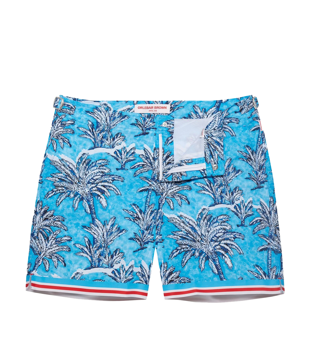 Bulldog Palm Border Boardshort in Bright Wish Blue
