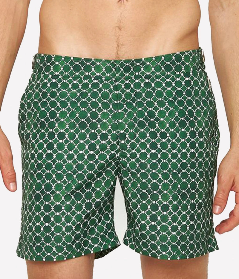 Bulldog Geo Tile Boardshort in Costal Garden