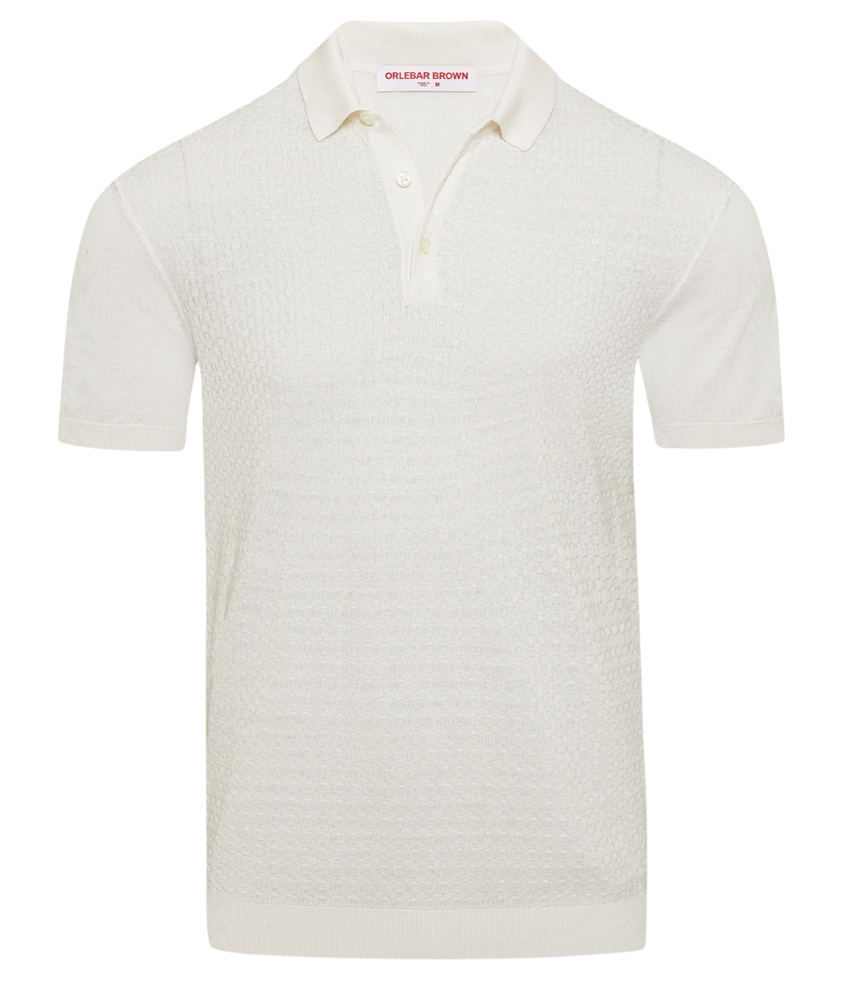 Burnham Silk Cotton Polo in White Sands