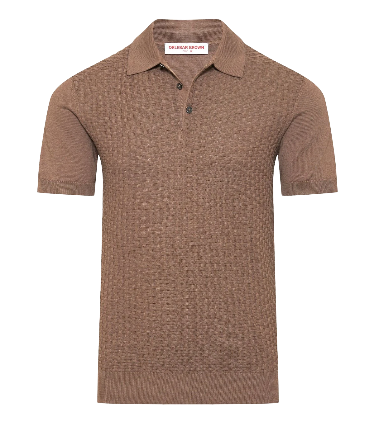 Burnham Tile Cotton Silk Polo in Light Plum Wine