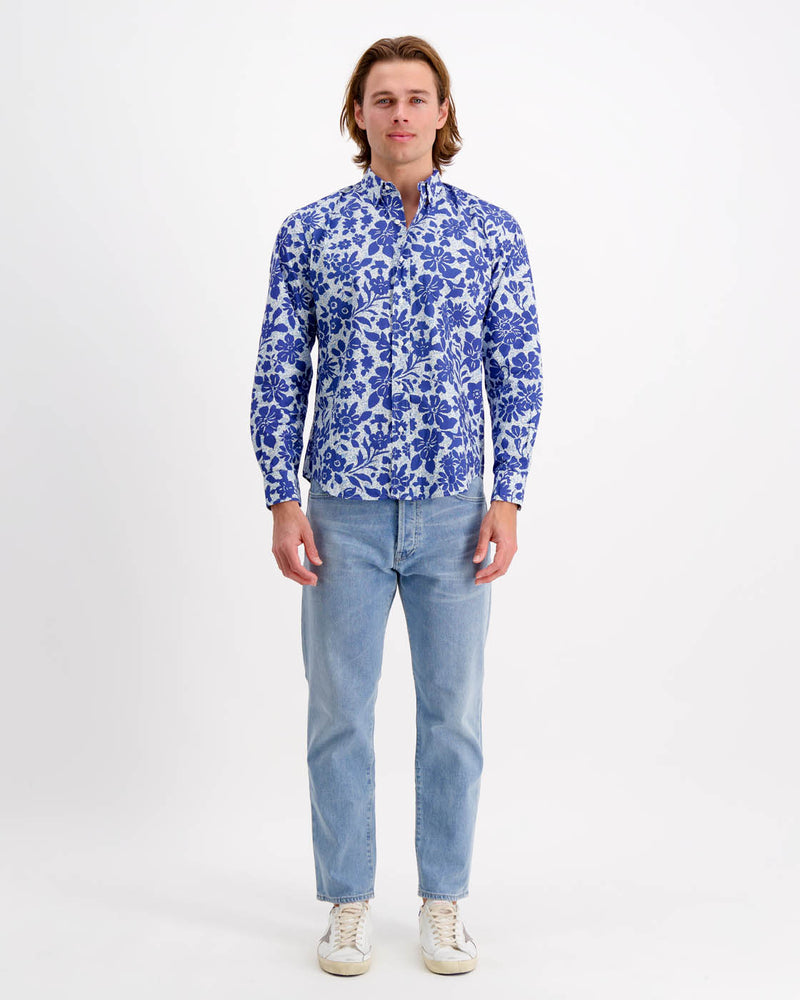 Finbar Woven Shirt in Large Colour Print