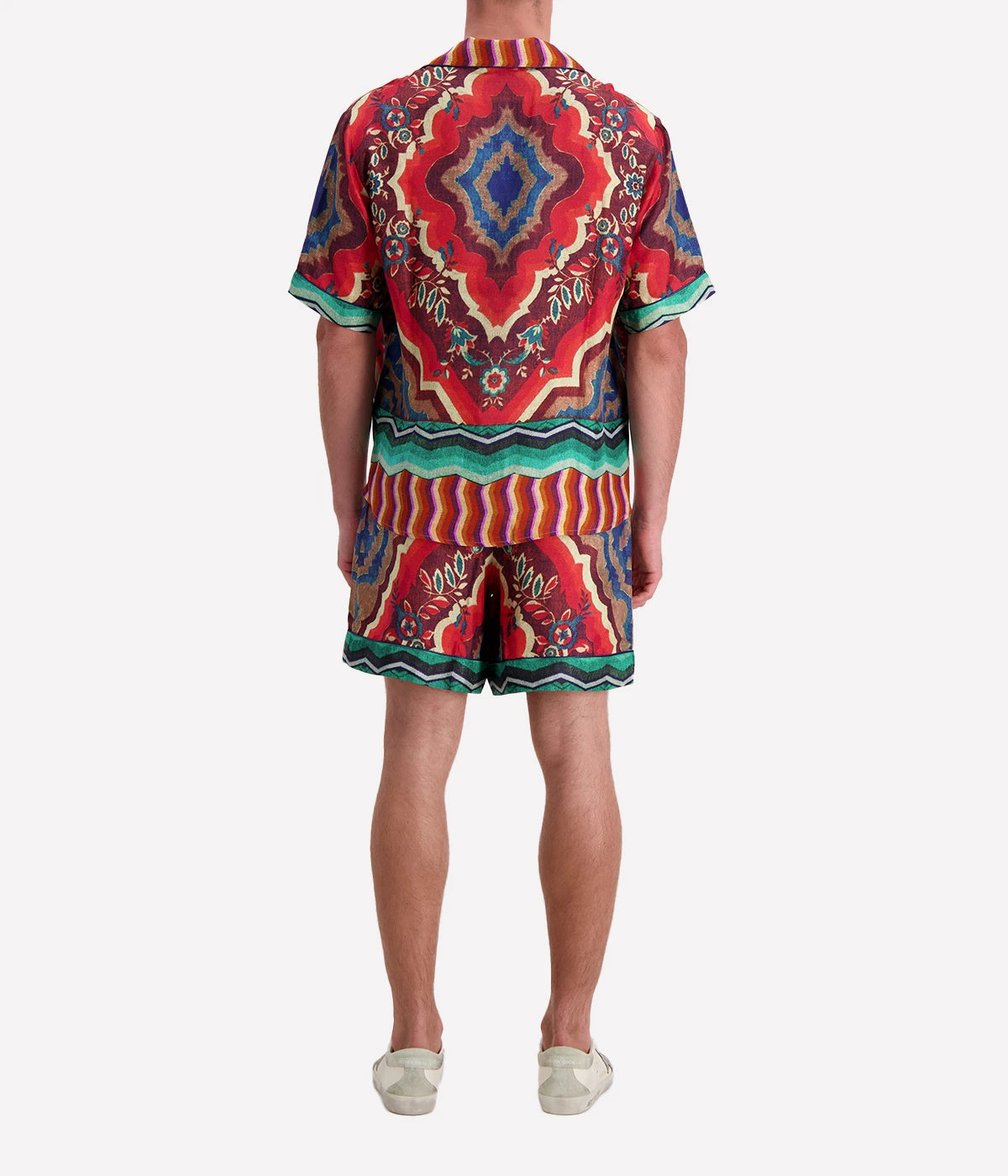 Short Sleeve Button Up Shirt in Multi-Colour Floral