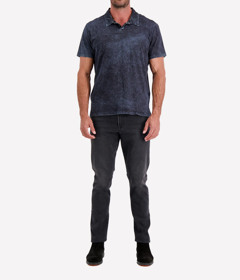Carsten Short Sleeve Polo in Titanium Blue