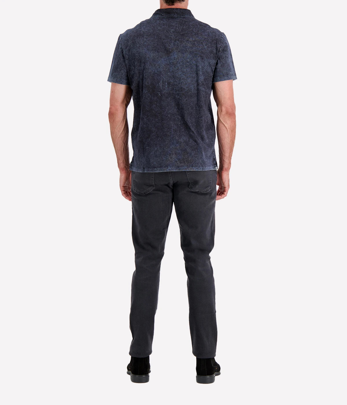 Carsten Short Sleeve Polo in Titanium Blue