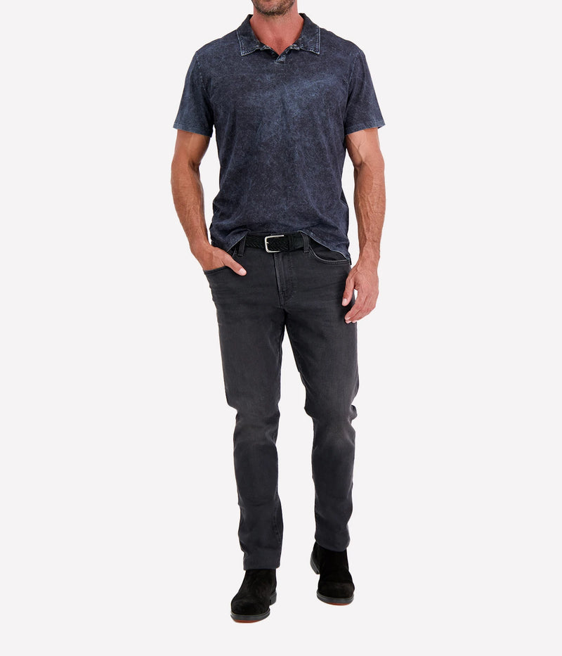 Carsten Short Sleeve Polo in Titanium Blue