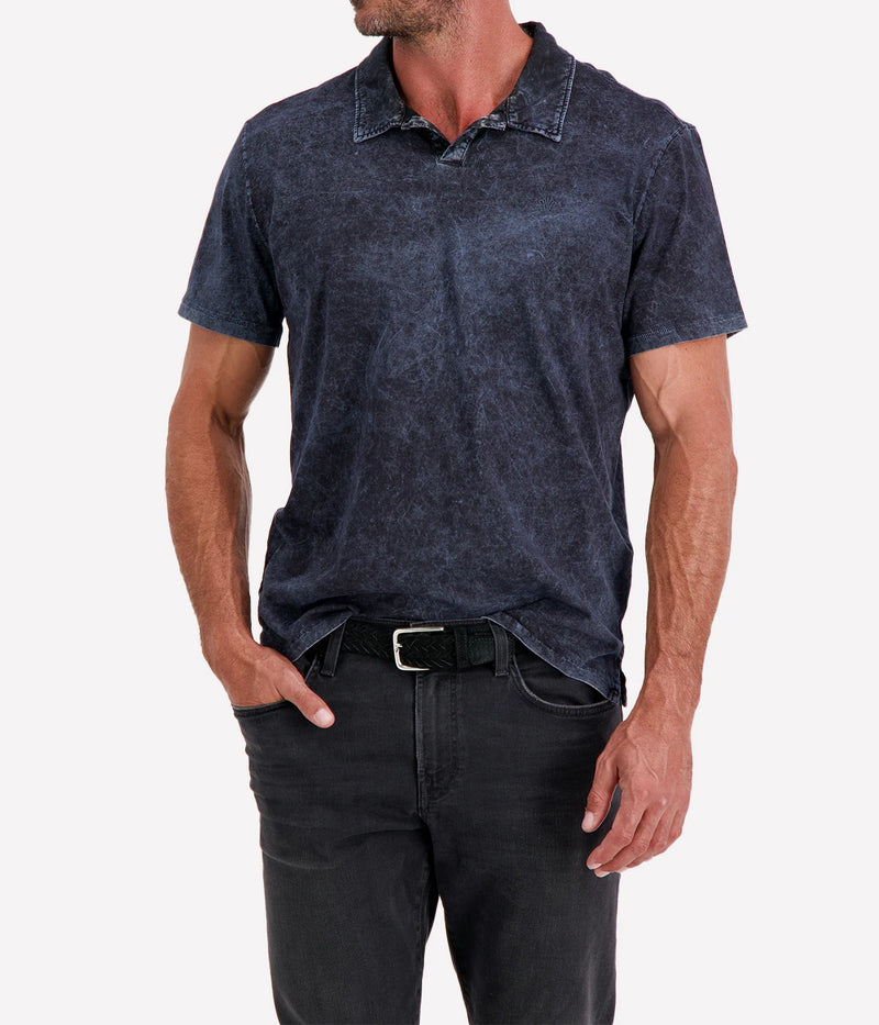 Carsten Short Sleeve Polo in Titanium Blue